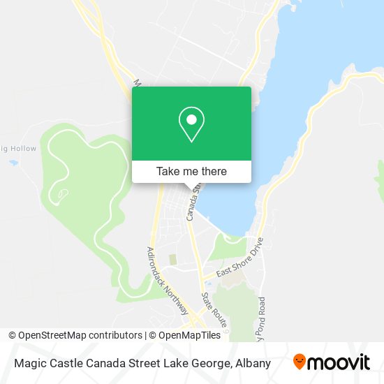 Mapa de Magic Castle Canada Street Lake George