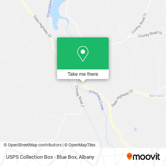 Mapa de USPS Collection Box - Blue Box