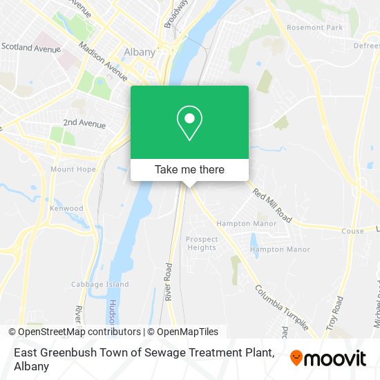 East Greenbush Town of Sewage Treatment Plant map