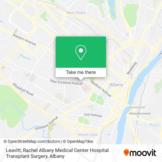 Mapa de Leavitt, Rachel Albany Medical Center Hospital Transplant Surgery