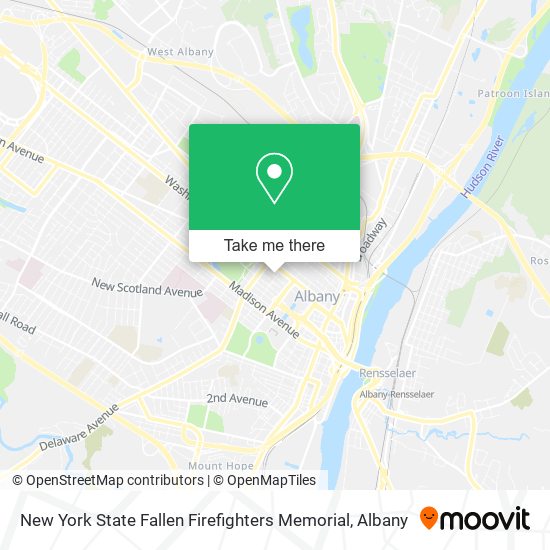 Mapa de New York State Fallen Firefighters Memorial