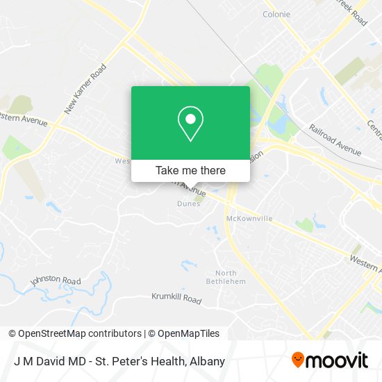 Mapa de J M David MD - St. Peter's Health