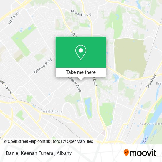 Daniel Keenan Funeral map