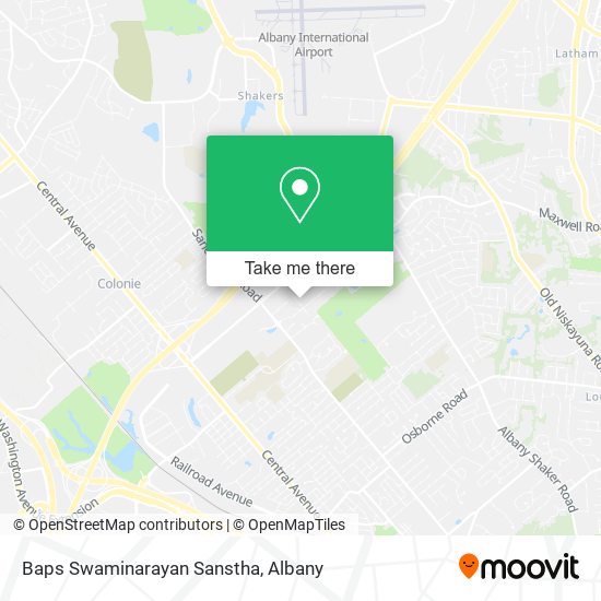 Mapa de Baps Swaminarayan Sanstha
