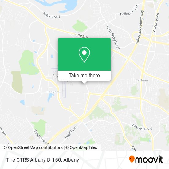 Tire CTRS Albany D-150 map