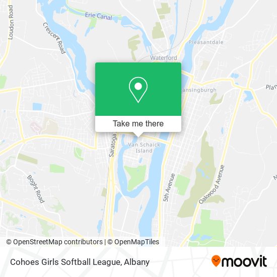 Cohoes Girls Softball League map