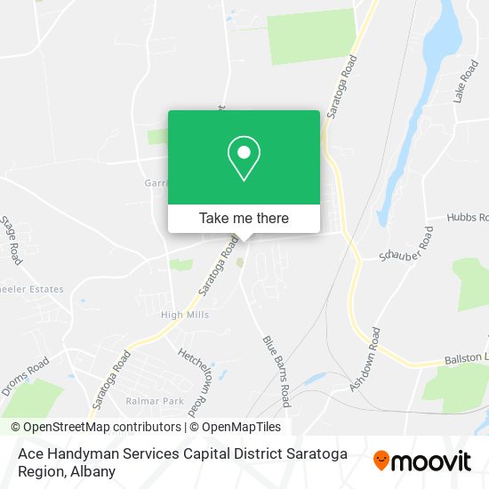 Ace Handyman Services Capital District Saratoga Region map