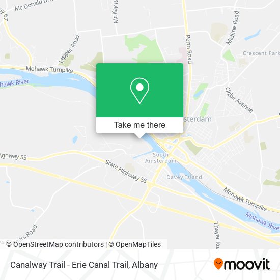 Mapa de Canalway Trail - Erie Canal Trail