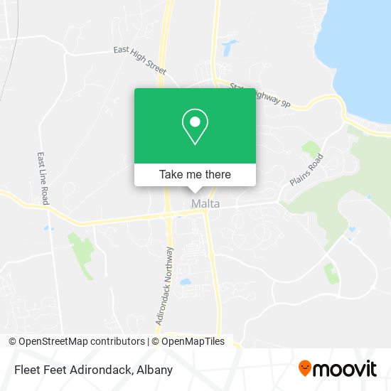 Fleet Feet Adirondack map