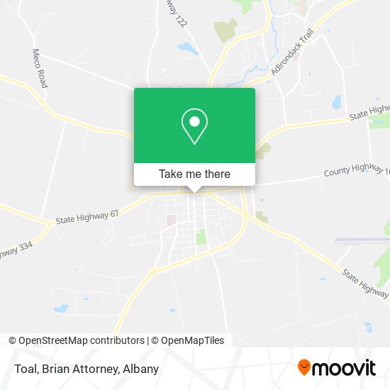 Toal, Brian Attorney map