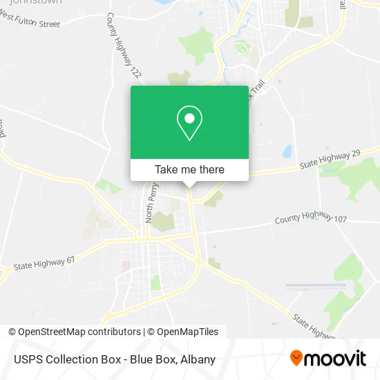 Mapa de USPS Collection Box - Blue Box