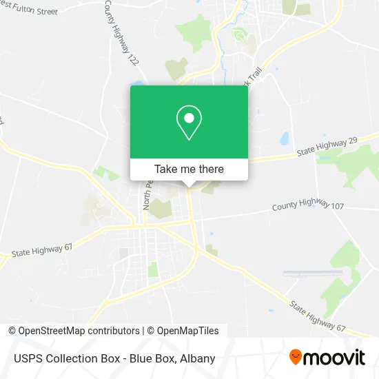 USPS Collection Box - Blue Box map