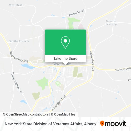 New York State Division of Veterans Affairs map