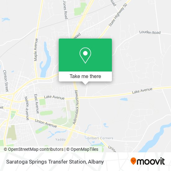 Saratoga Springs Transfer Station map
