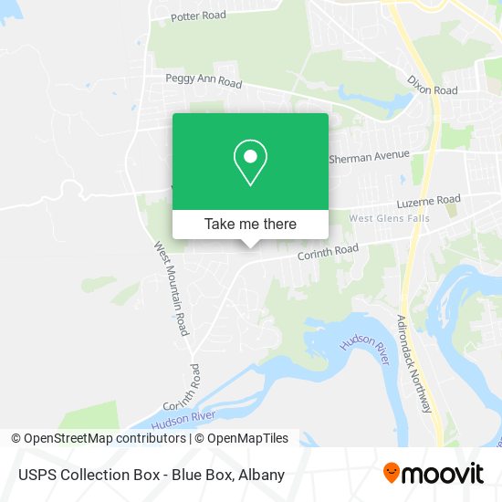 USPS Collection Box - Blue Box map