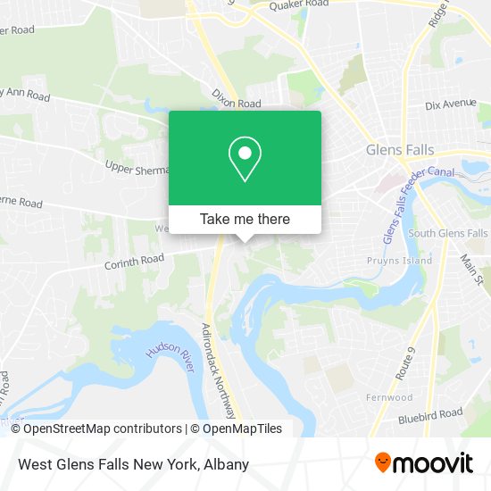 Mapa de West Glens Falls New York