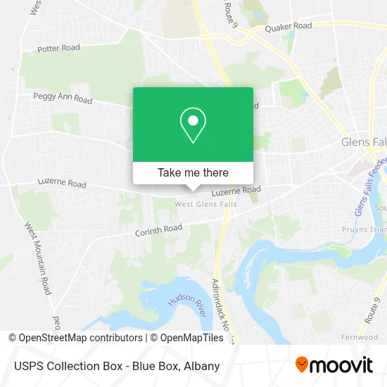 USPS Collection Box - Blue Box map