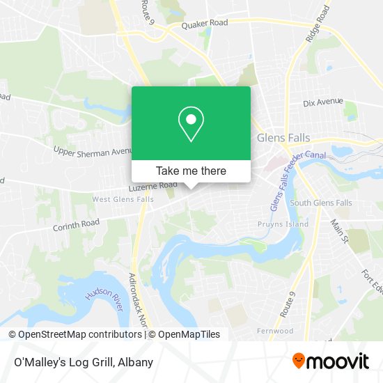 O'Malley's Log Grill map