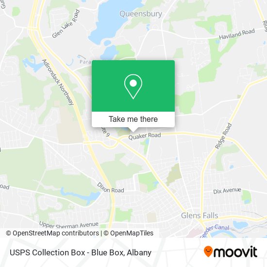 USPS Collection Box - Blue Box map