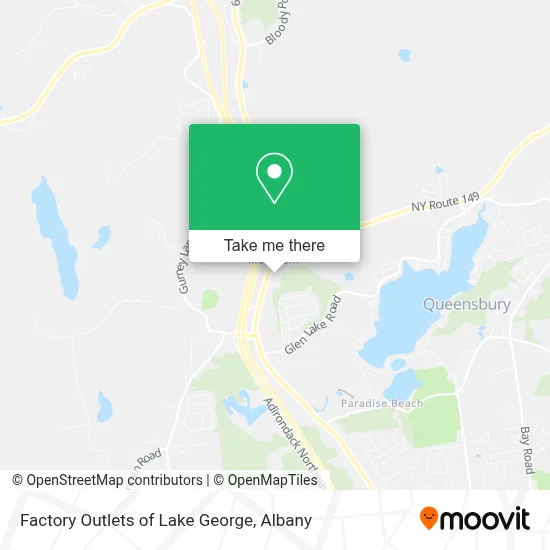 Factory Outlets of Lake George map