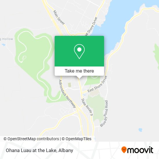 Ohana Luau at the Lake map