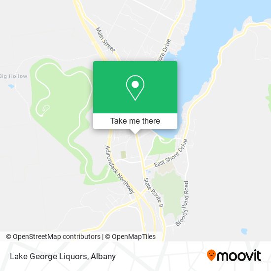 Lake George Liquors map