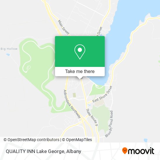 QUALITY INN Lake George map