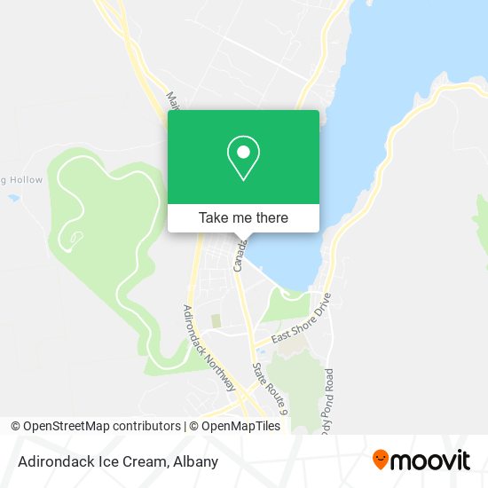 Adirondack Ice Cream map