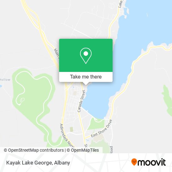 Mapa de Kayak Lake George
