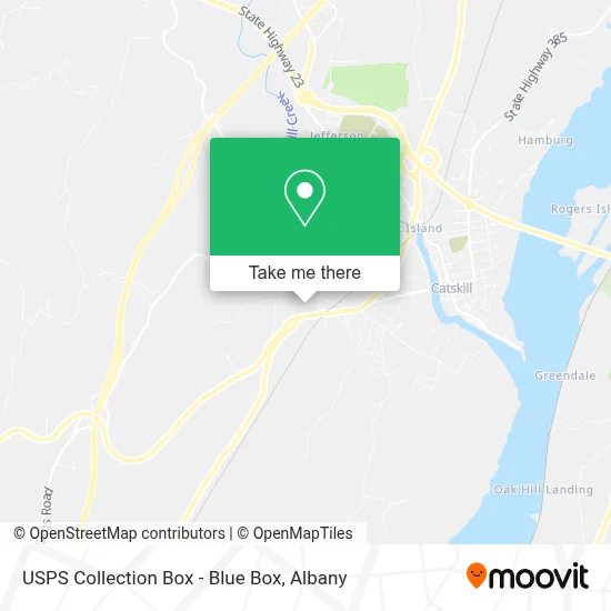 USPS Collection Box - Blue Box map
