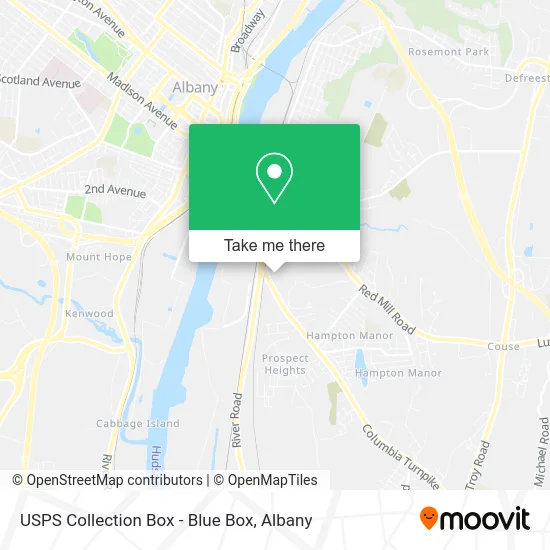 Mapa de USPS Collection Box - Blue Box