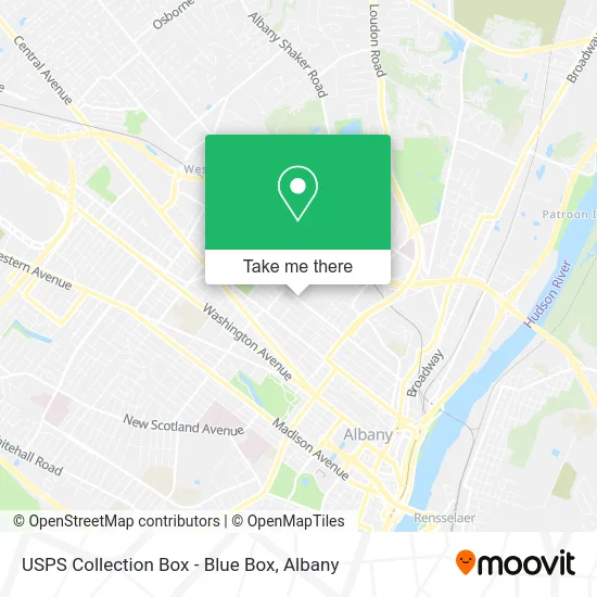 Mapa de USPS Collection Box - Blue Box