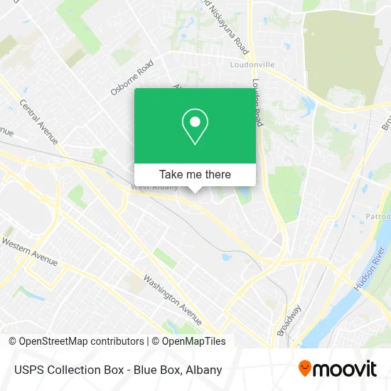 USPS Collection Box - Blue Box map