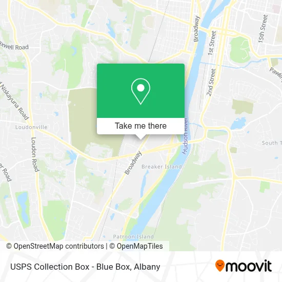 USPS Collection Box - Blue Box map