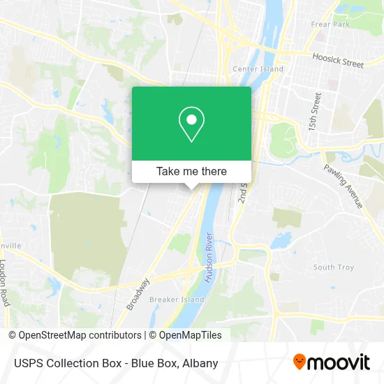 Mapa de USPS Collection Box - Blue Box