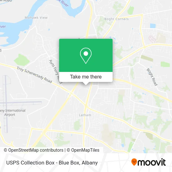 Mapa de USPS Collection Box - Blue Box
