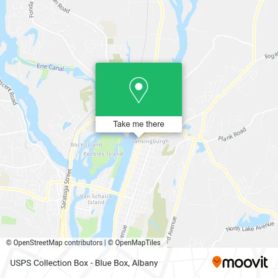 USPS Collection Box - Blue Box map