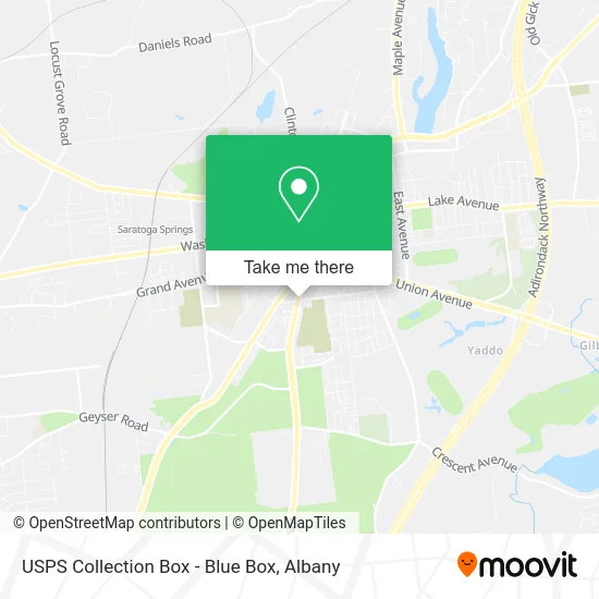 Mapa de USPS Collection Box - Blue Box