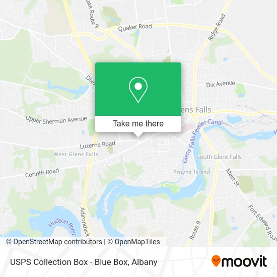 USPS Collection Box - Blue Box map