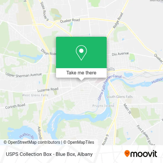 USPS Collection Box - Blue Box map