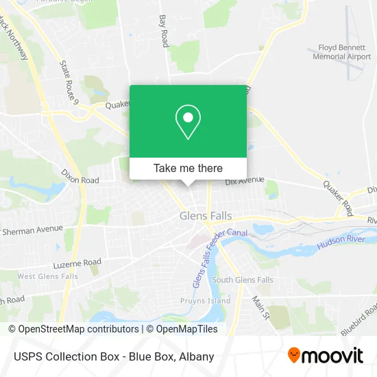 Mapa de USPS Collection Box - Blue Box