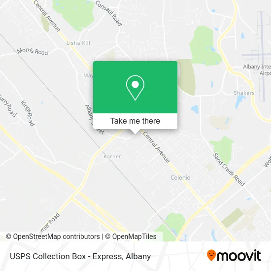 USPS Collection Box - Express map