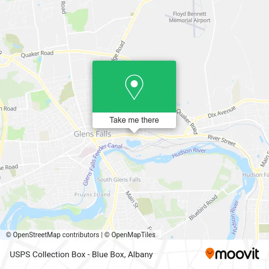 Mapa de USPS Collection Box - Blue Box