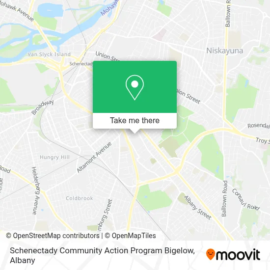 Schenectady Community Action Program Bigelow map