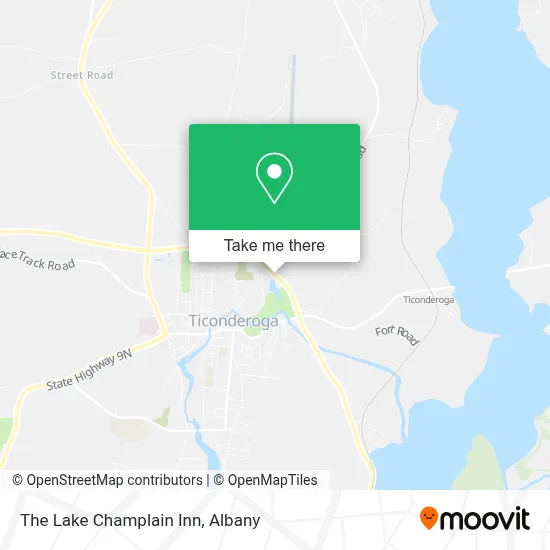 The Lake Champlain Inn map