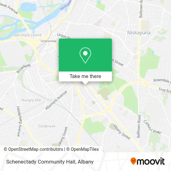 Schenectady Community Hall map