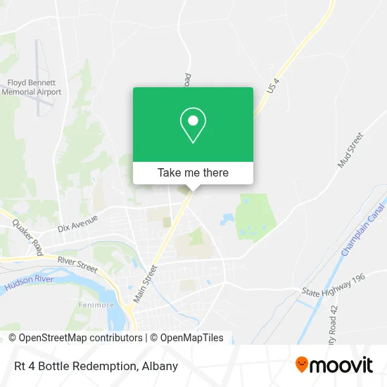 Rt 4 Bottle Redemption map