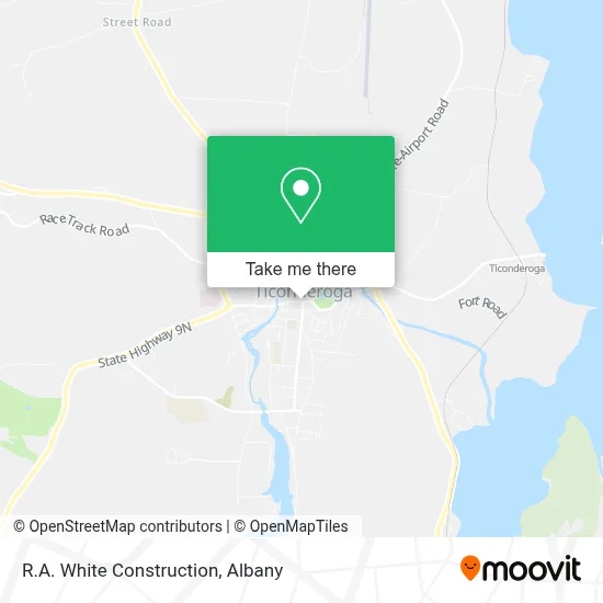 R.A. White Construction map