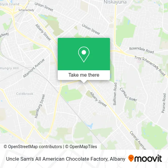 Uncle Sam's All American Chocolate Factory map