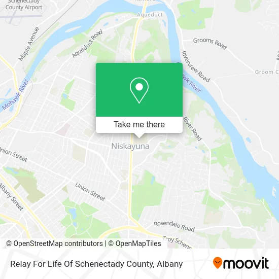 Relay For Life Of Schenectady County map